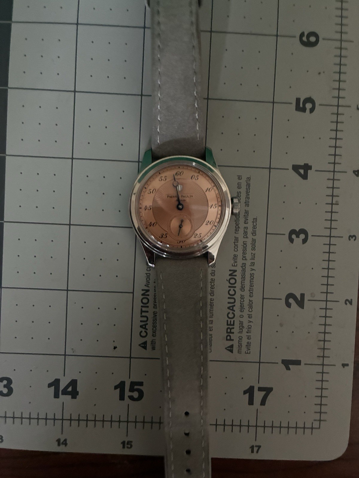 Pierre Paulin Jumping Hour Men’s Watch Salmon Dial Automatic ST17 38mm Vintage