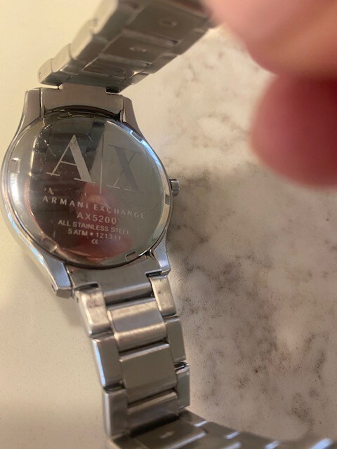 Armani Exchange Silver Quilted Dial Stainless Steel Ladies Watch AX5200