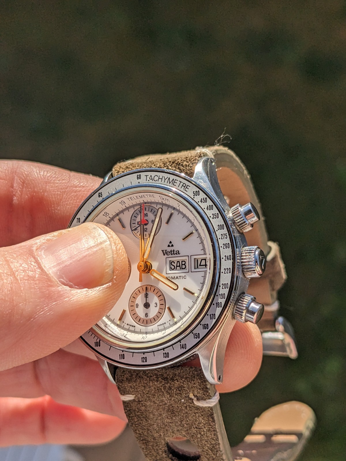💚 Lemania 5100 Chronograph – Military Field Watch – NOS – Vintage