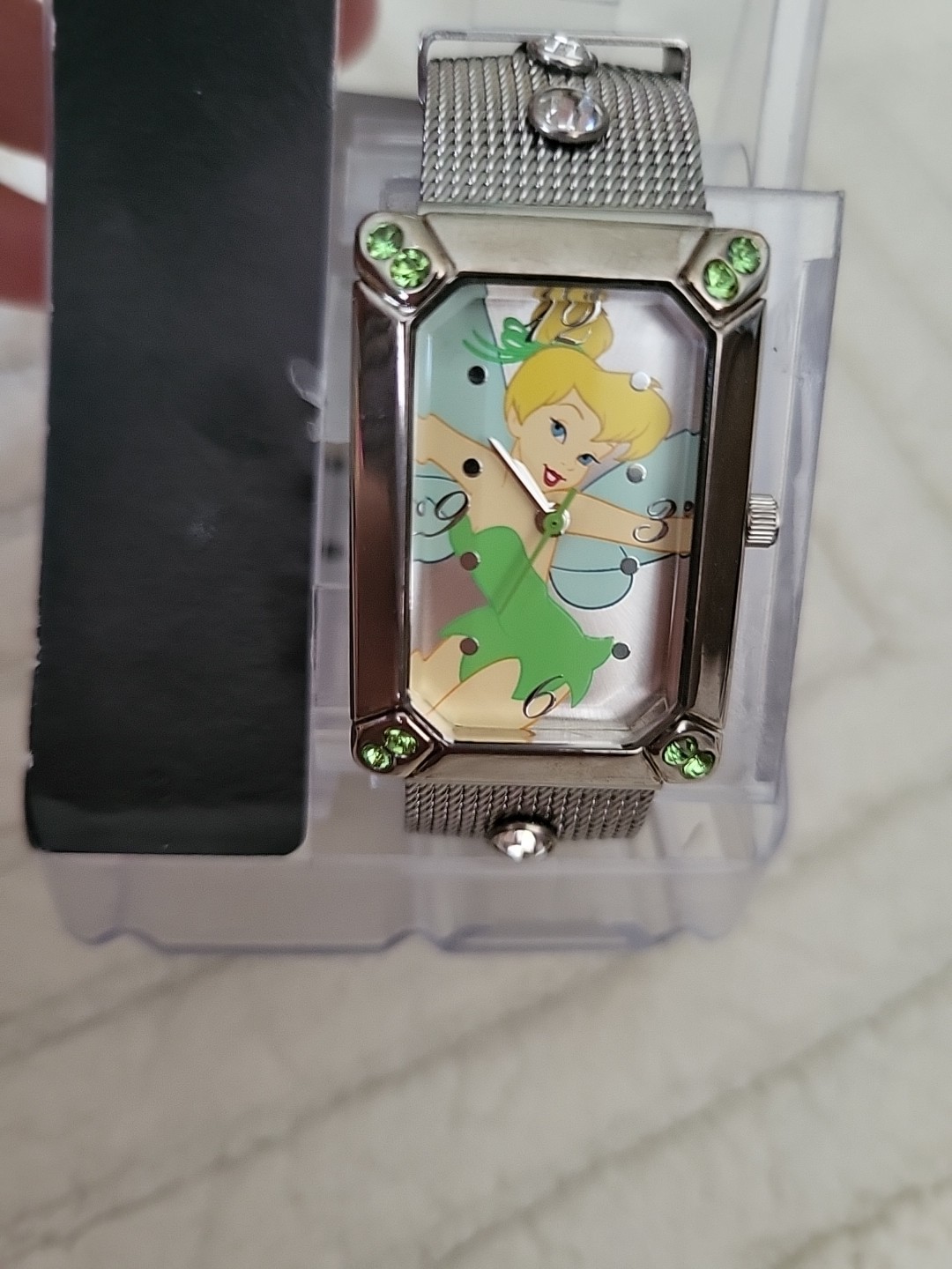 Disney Vintage Princess Tinker Bell Watch (Crystals)-(Steel Band)VHTF-New