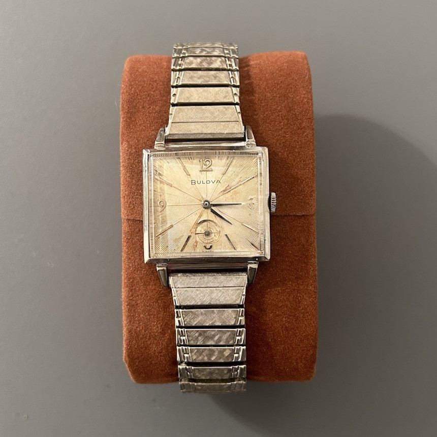 Bulova Vintage 1950s Manual Wind Square Tank 28mm Silver Men’s Watch