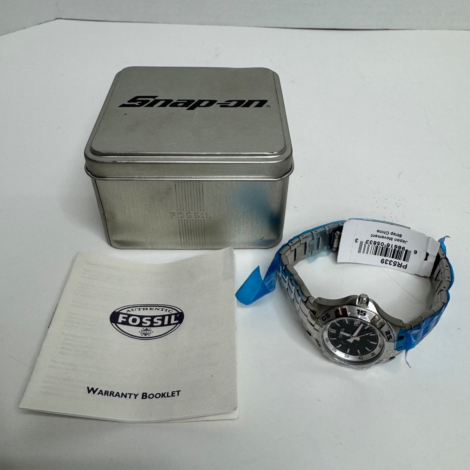 Fossil PR5339 Snap-On Special Edition Watch Stainless Steel Black Dial New