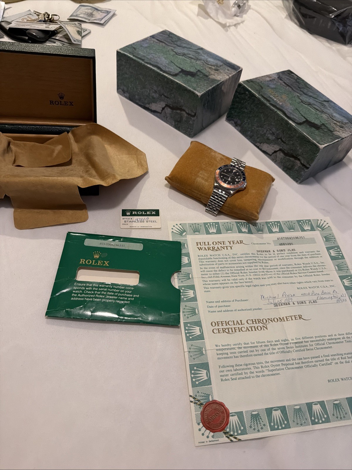 Rolex GMT Master Pepsi jubilee 16700 R Serial With Papers