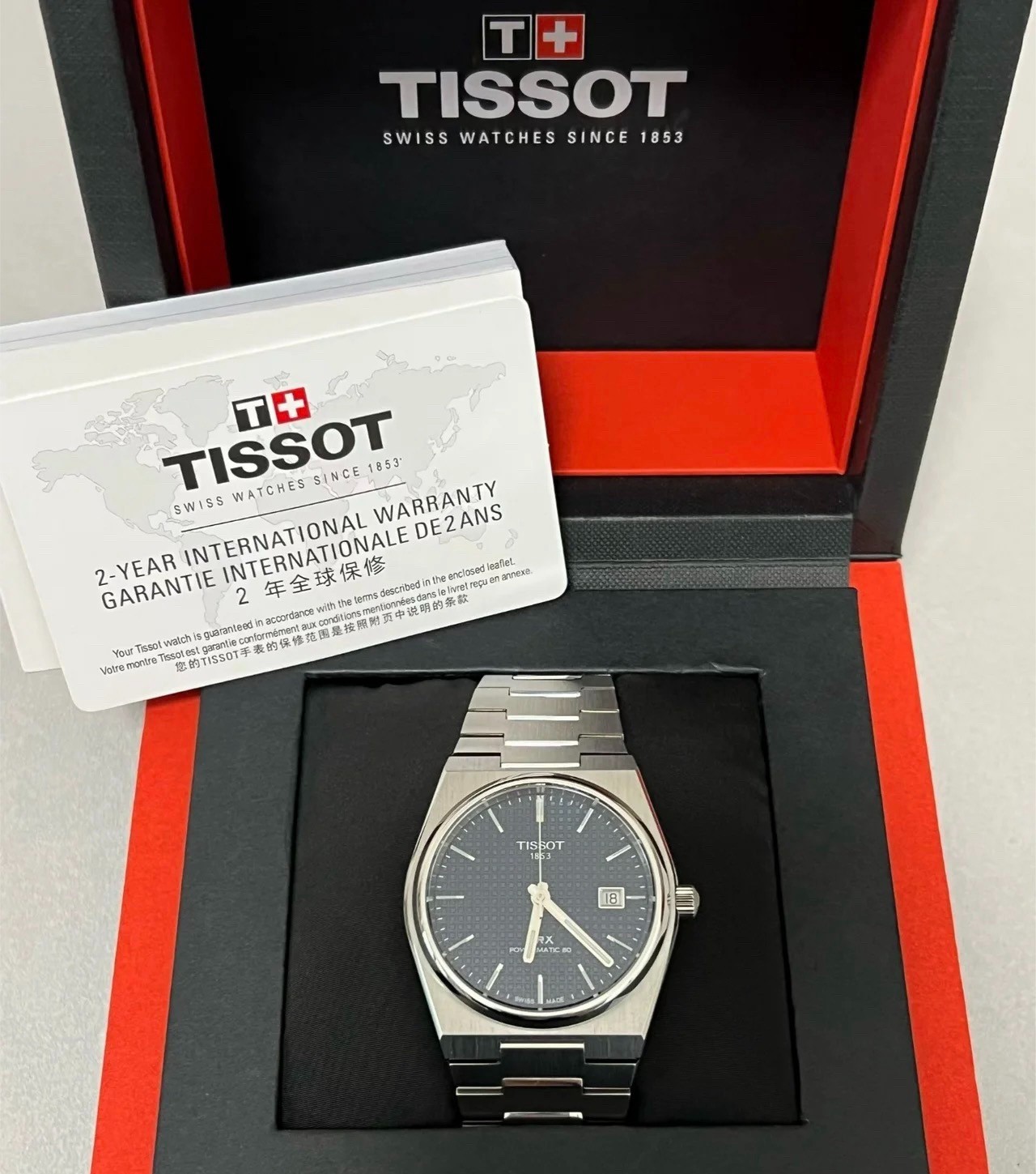TISSOT PRX Powermatic 80 Automatic 40mm Blue Dial Men’s Watch Stainless Steel
