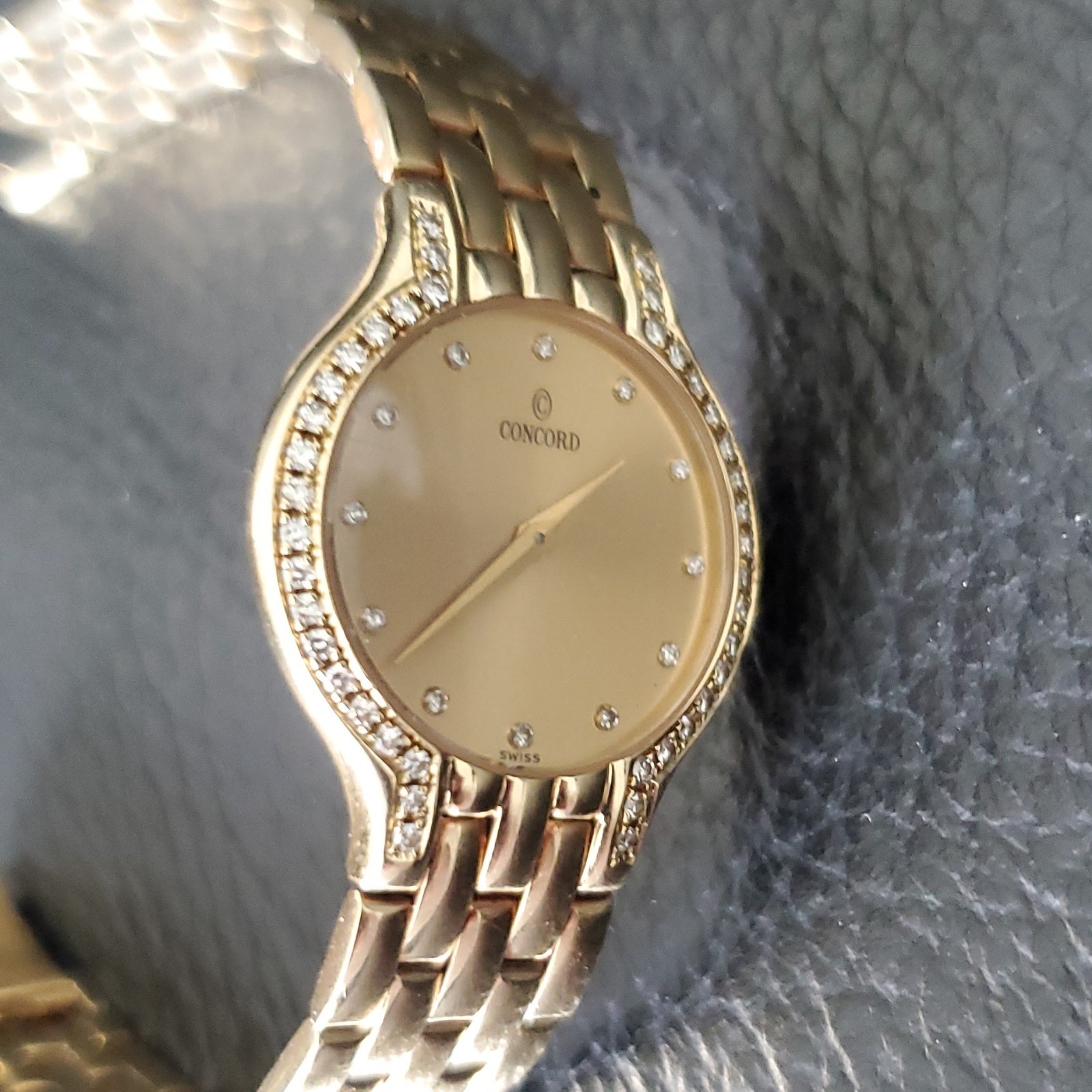 ​Ladies Concord 14K Gold Diamond Watch Vintage 29-62-26 Solid Gold Bracelet