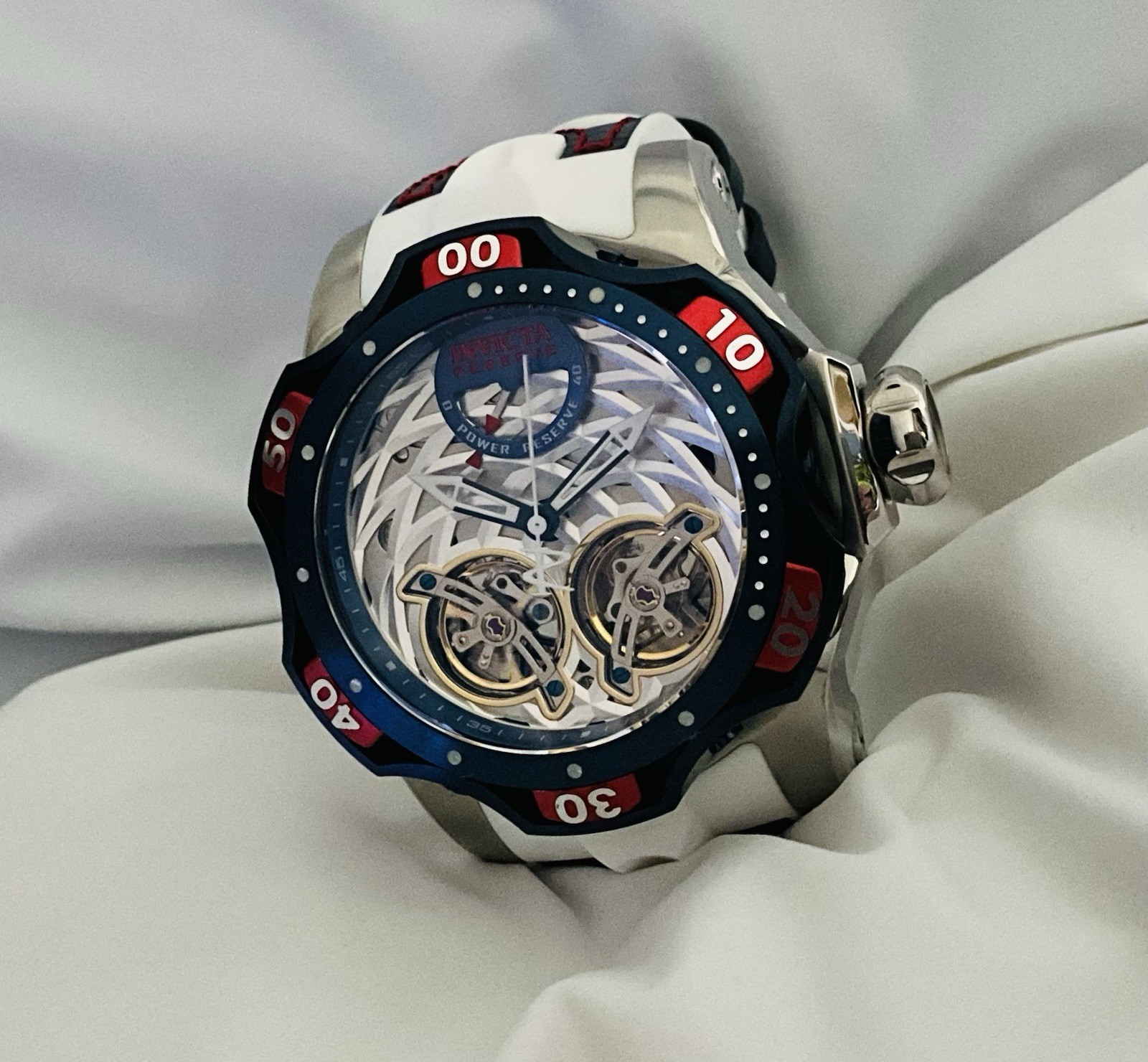 Invicta Reserve Venom Double Open Heart Escapement Automatic Watch # 34470