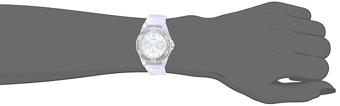 GUESS Women White Round Polycarbonate Dial Analog Watch-GW0041L4