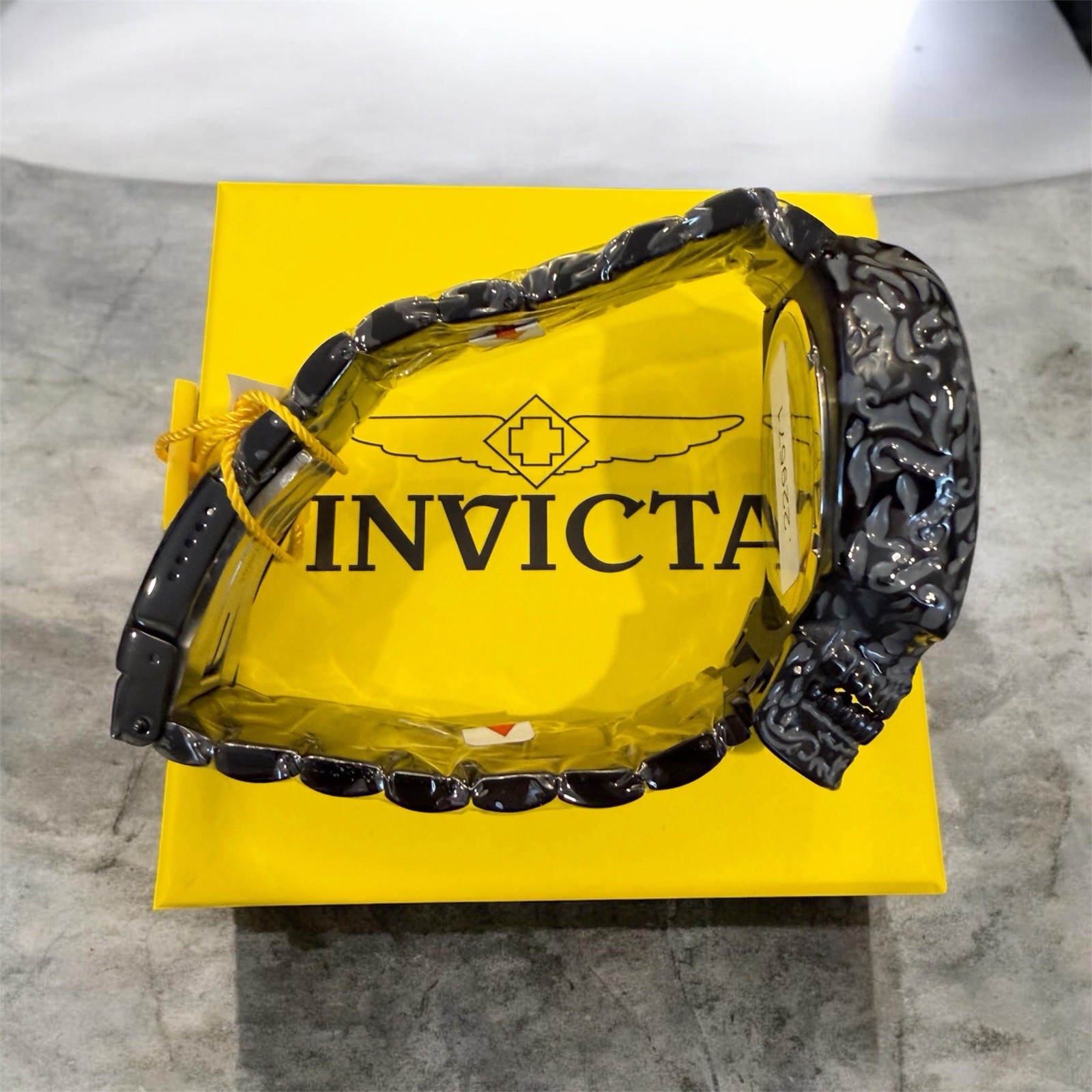 Invicta Artist Skull Hand Painted Black & Grey Men’s Watch, 50.5mm | 33967