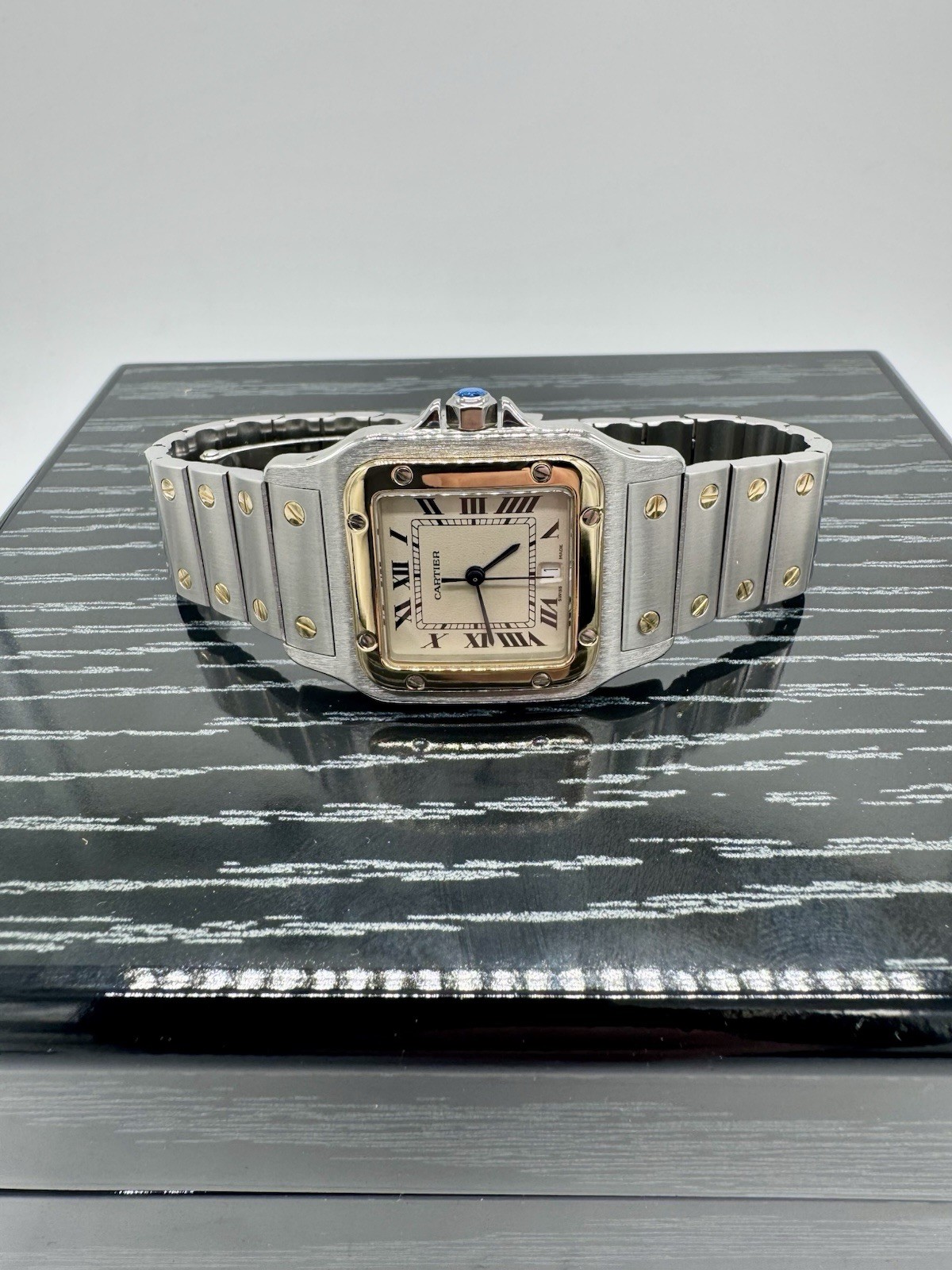 Cartier Santos Galbee 187901 Quartz Watch 29mm Two-Tone 18k Stainless Steel