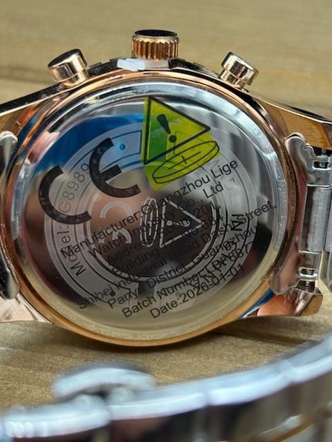 LIGE Men Watch Quartz Date Luminous Chronograph Waterproof Stainless Steel Watch