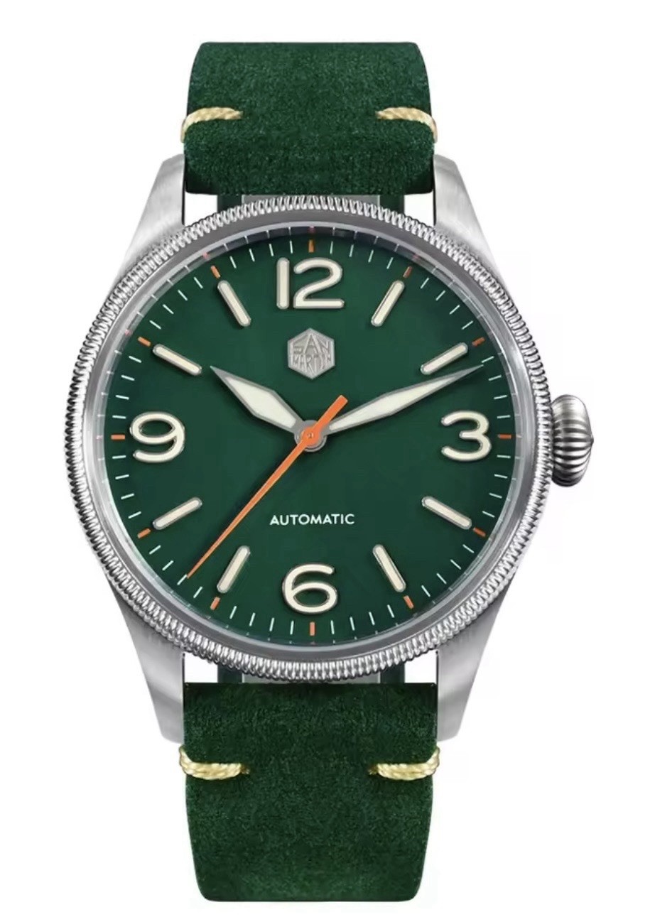 San Martin 38.5mm Automatic NH35 Sapphire Green Dial