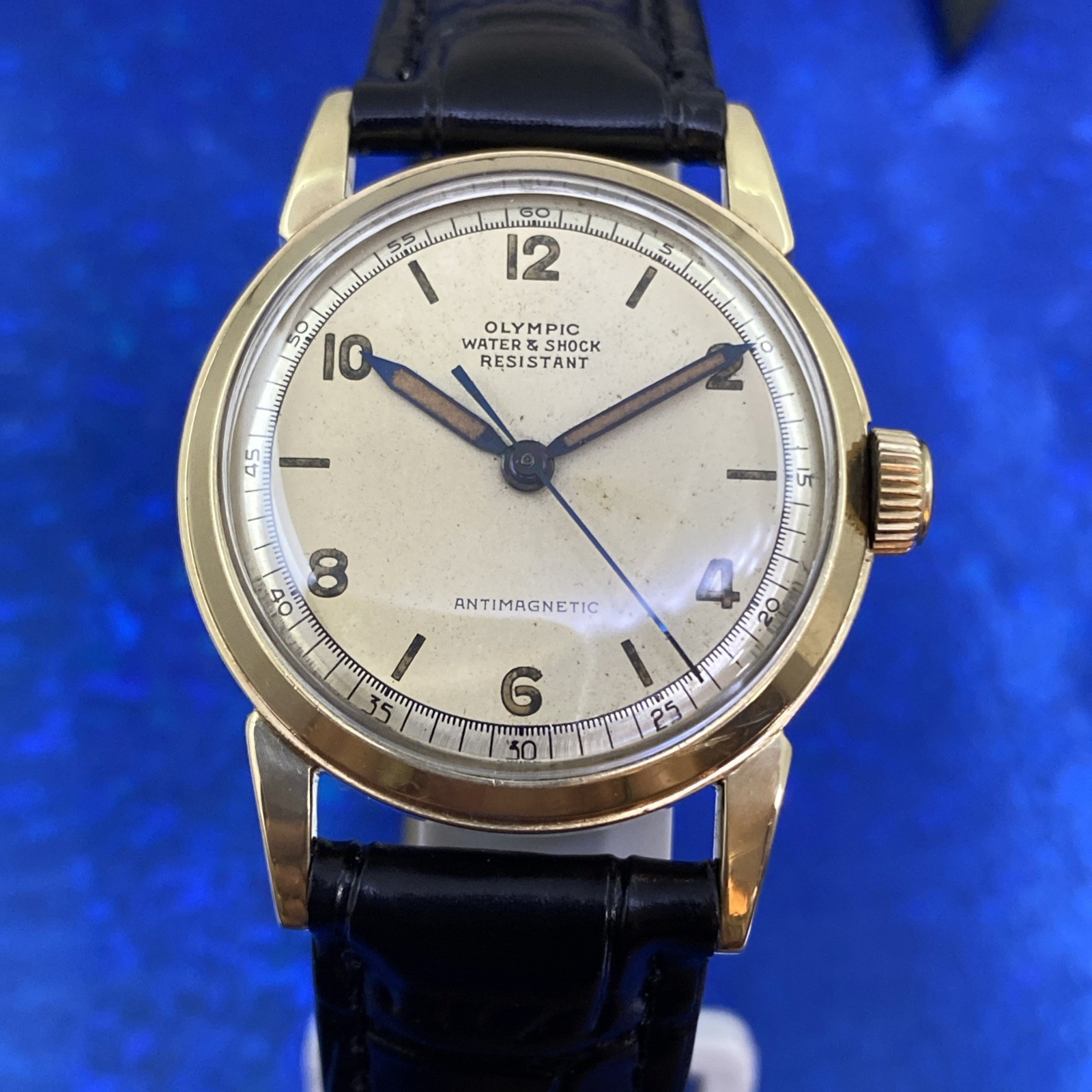 Vintage 1960’s Man’s OLYMPIC Stunning Sunburst Aged Dial Fully Serviced WARRANTY