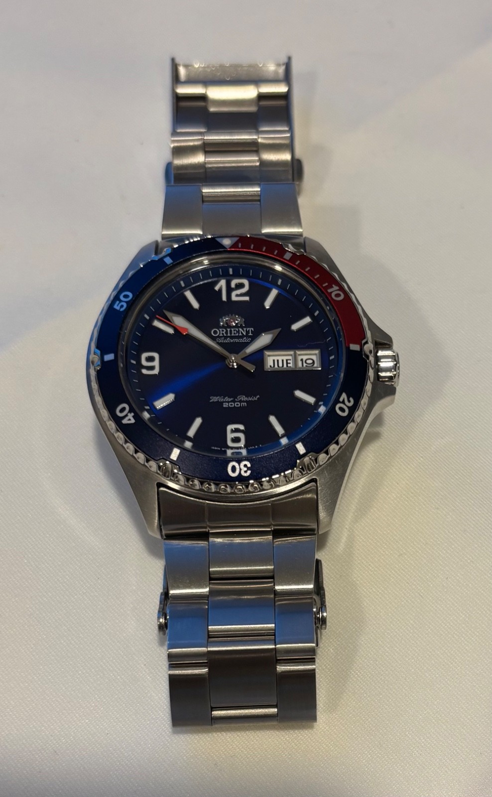 Orient Mako II Automatic Pepsi Diver 41.5mm Blue Dial FAA02009D9 – Excellent