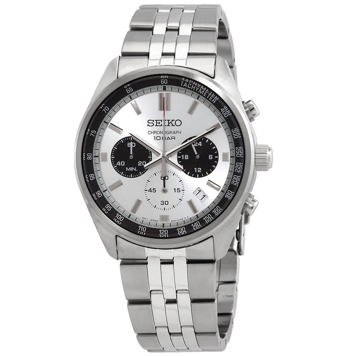 Seiko Motorsports Chronograph Quartz White Dial Men’s Watch SSB425P1