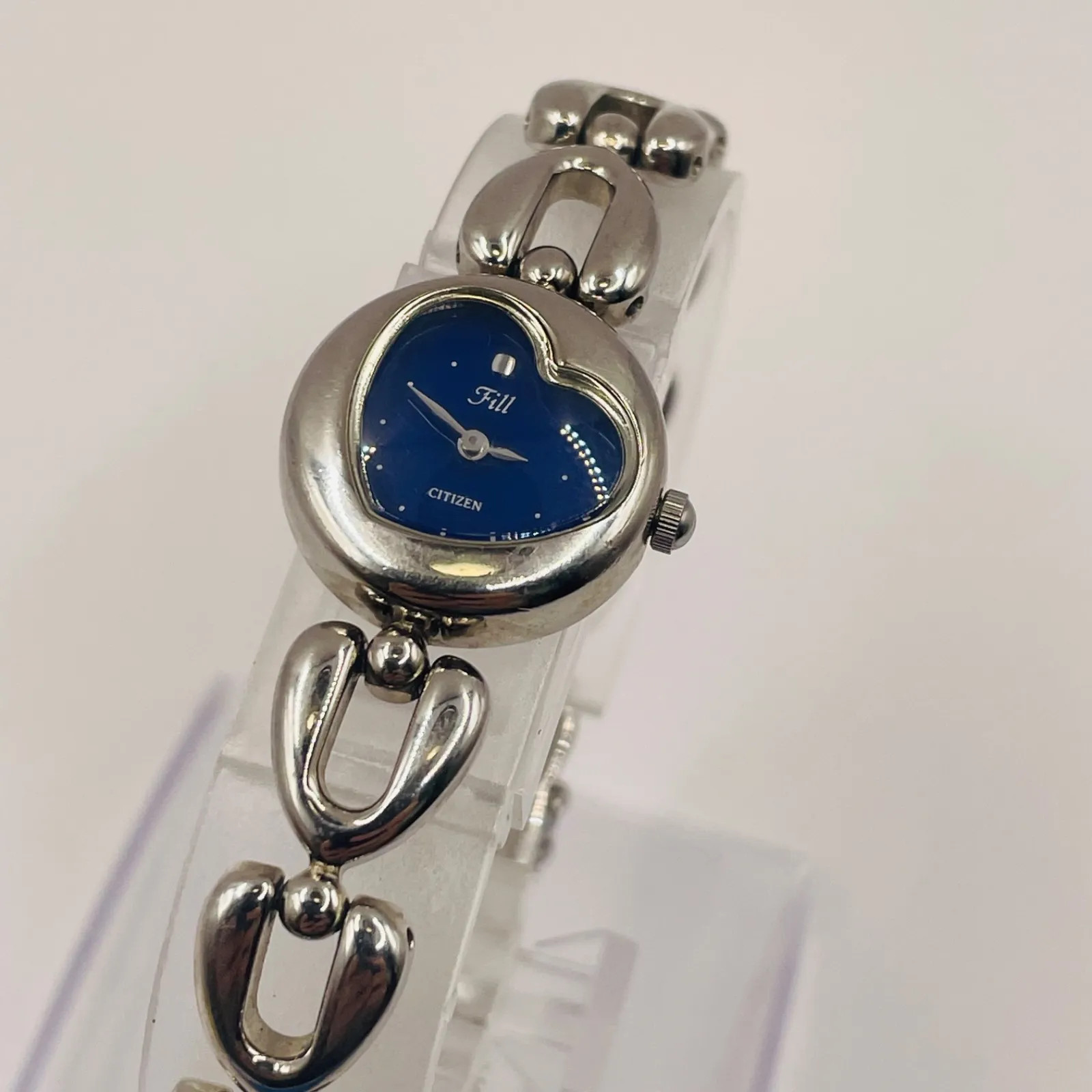 Citizen Fill Ladies’ Watch, Heart-Shaped, Blue Dial, Working Condition, B nu