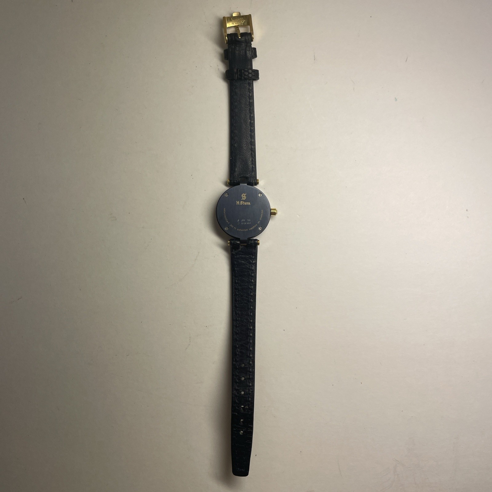 H. Stern Watch Blue Sapphire Diamond Collection 18K & SS 24mm Ladies