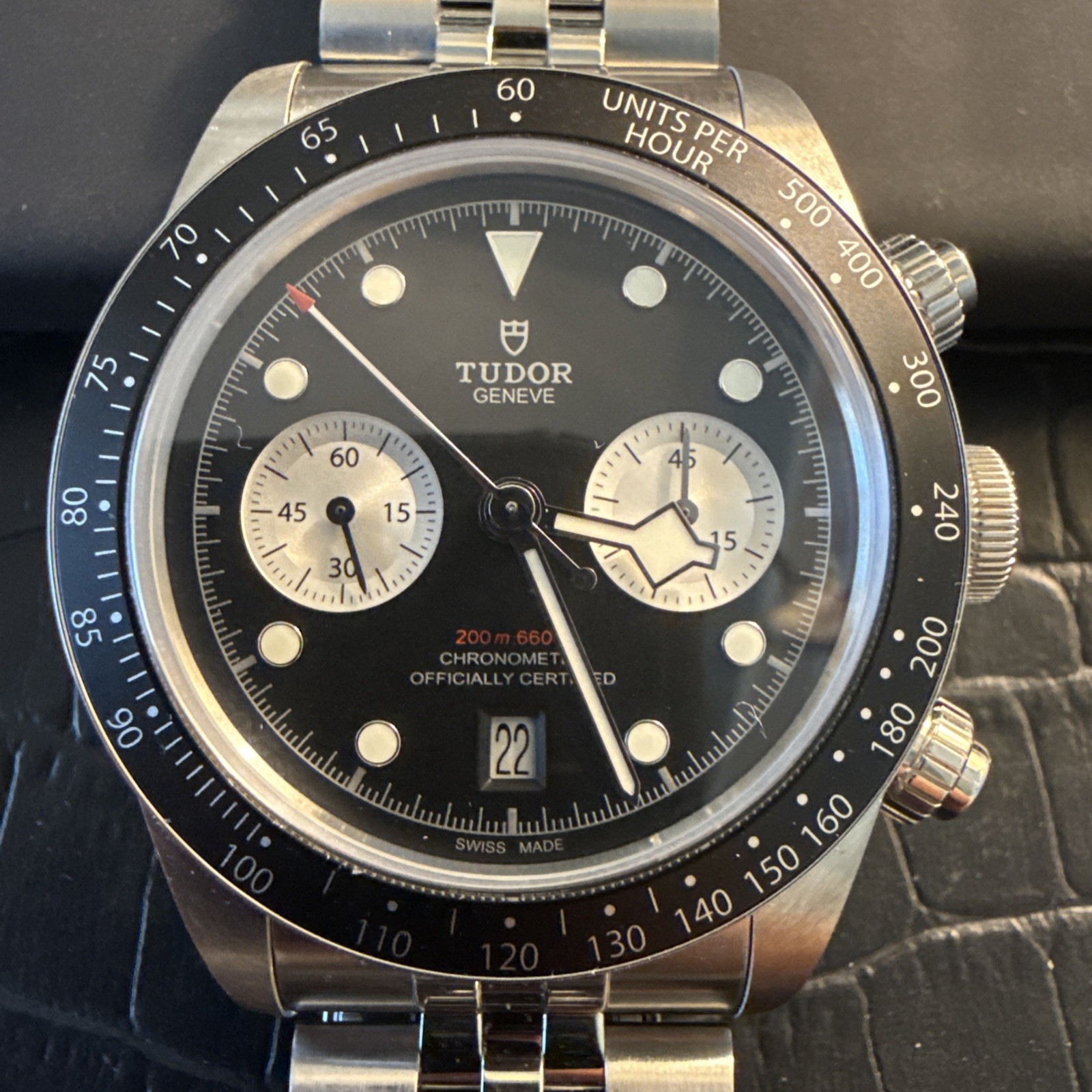 7/7/2026 TUDOR Black Bay Chrono Panda Dial 41mm Auto SS Bracelet B&P full kit