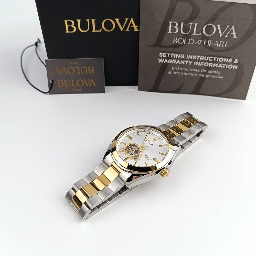 Men’s Bulova Surveyor 98A284 Silver-Gold Dial Two-Tone Stainless Automatic Watch