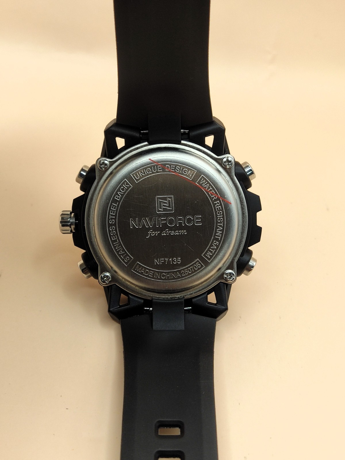 Amazing Naviforce Double Display Black Dial Refurbished Men’s Wrist Watch