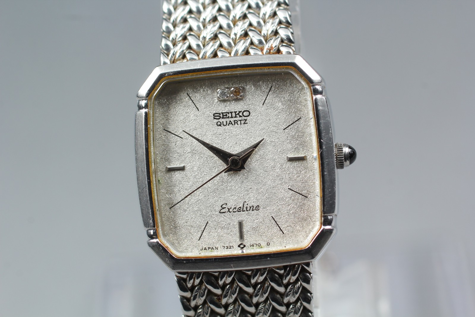 Vintage 1988 [Exc+5] Seiko Exceline 7321-5910 Silver Quartz Women’s Watch JAPAN