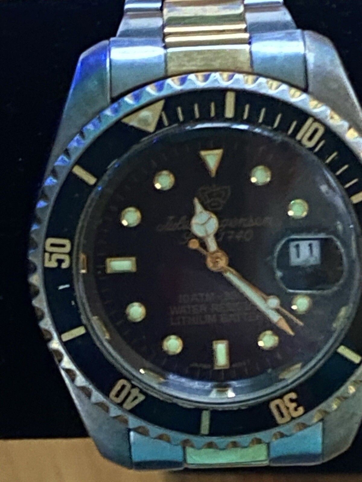 Jules Jurgensen Watch Sea Diver 7371 Two Tone Screw-Down Crown Water Resistant