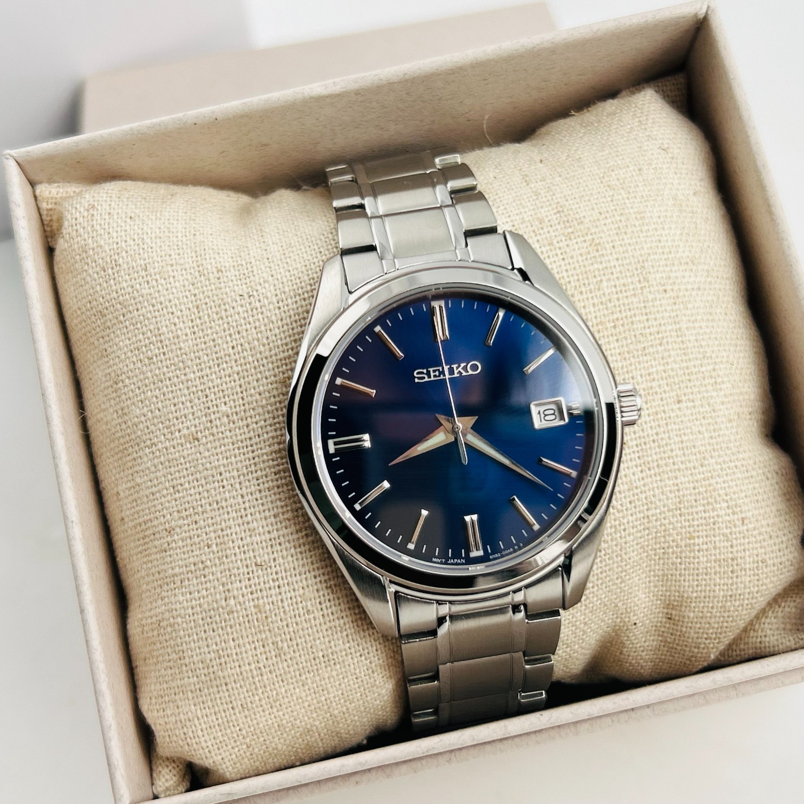 Seiko Essentials SUR309 Blue Dial Men’s Stainless Steel Quartz Watch 40.2mm