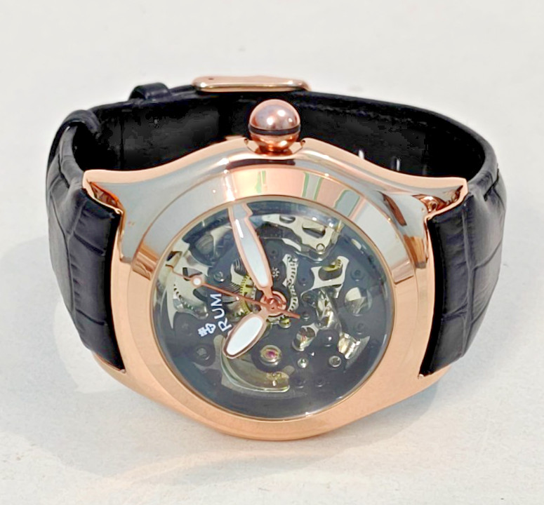 Luxury Corum Skeleton Automatic Black Dial Leather Strap Swiss Wrist Watch Man’s