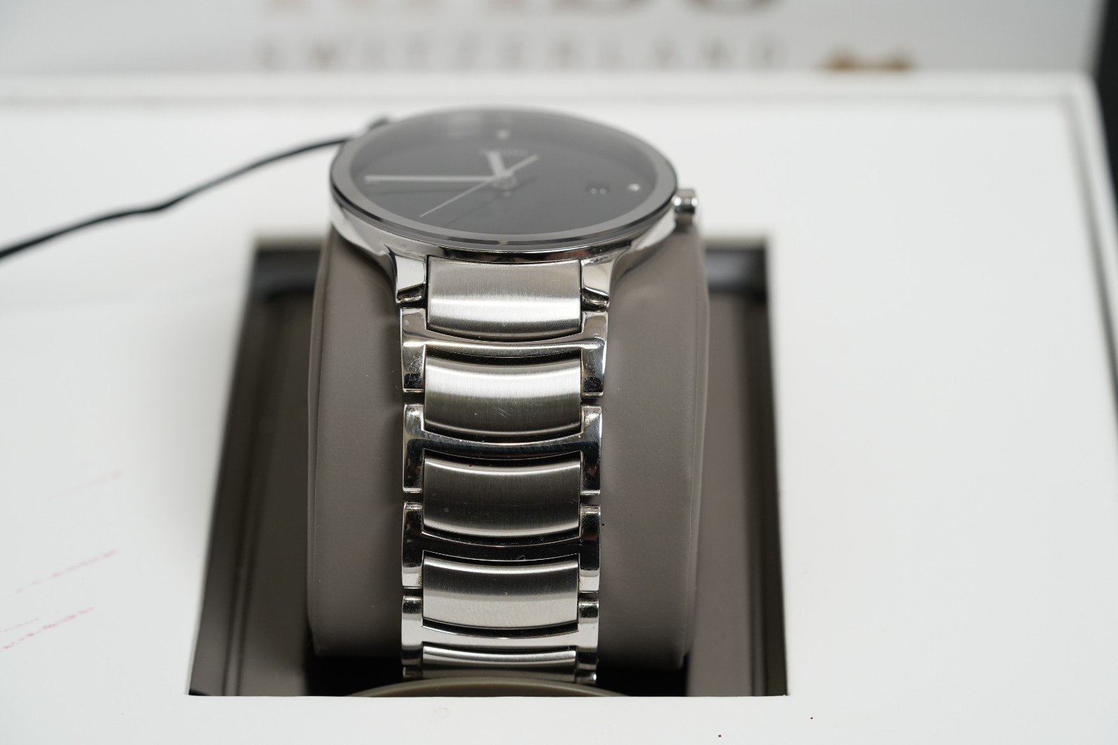 Rado Centrix Diamonds Quartz 38mm Black Dial R30927713 Box & Papers