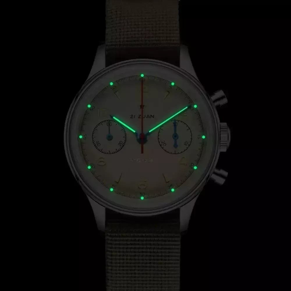 Seagull 1963 Quartz Sapphire Chronograph Watch 40mm Waterproof Luminescent