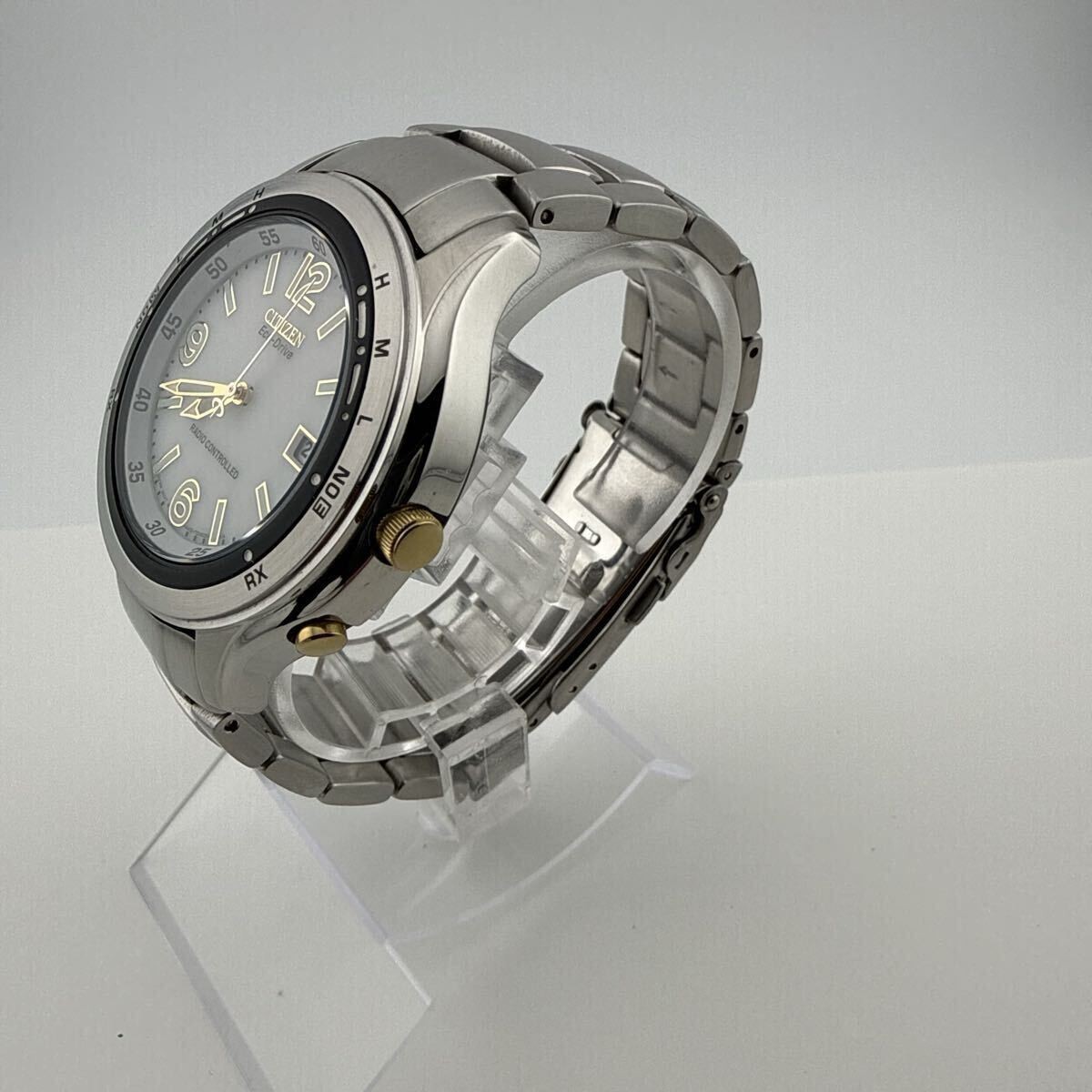 CITIZEN Eco Drive A412 T007147 Men’s Boys’ Wristwatch Radio Solar Working Condit