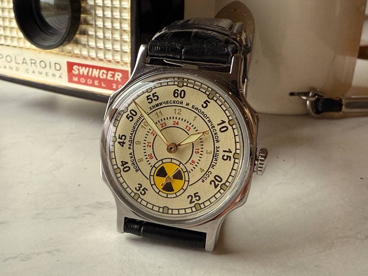 Soviet Mechanical Wrist Watch Pobeda Chernobyl Atomic Radiation USSR original