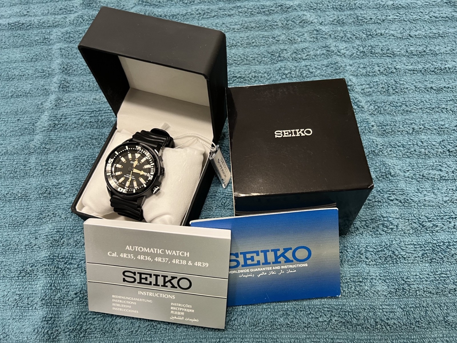 Seiko Automatic Men’s Black Dive Watch – Mint!