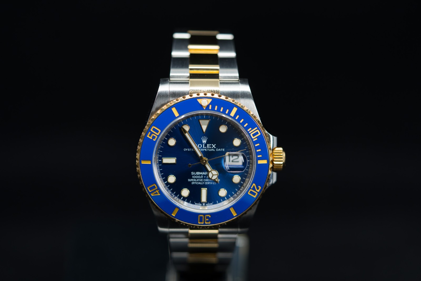 Rolex Submariner 126613LB Steel and Gold Oyster Bracelet with Blue Bezel