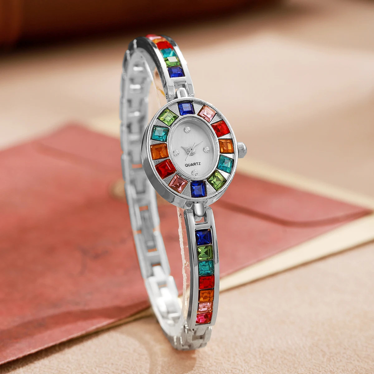 Luxury Rhinestone Women’s Quartz Watch Bracelet Fashion Ladies Wrist Watch Gift