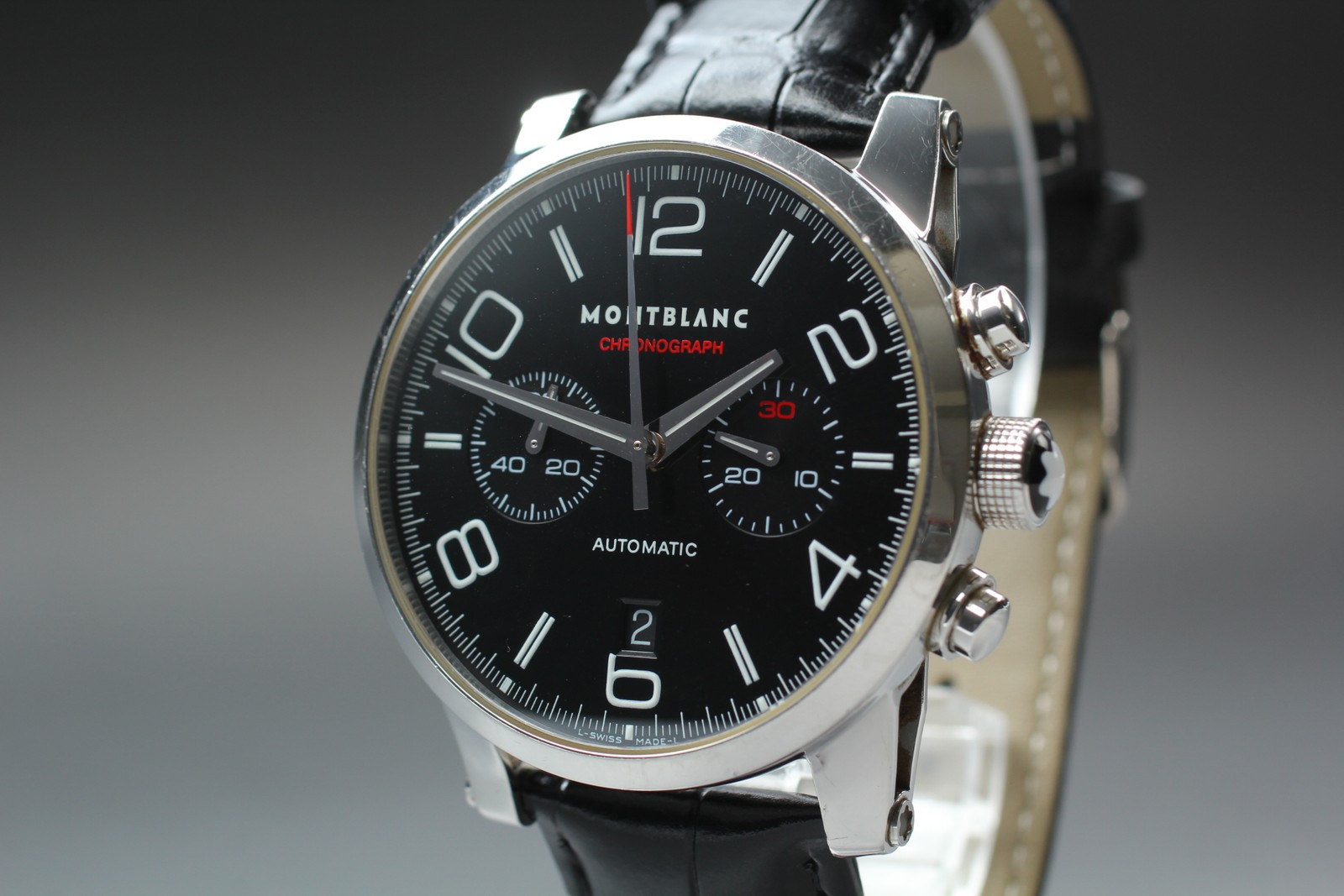 MONTBLANC Timewalker 7069 Automatic Chronograph Black Men’s Watch 43mm JAPAN