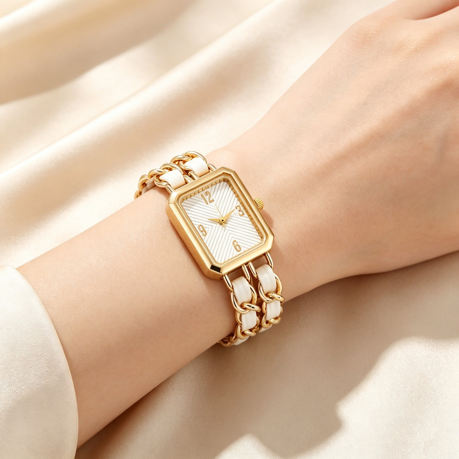 Vintage Square Quartz Watch Luxury Leather Strap Fashion Gift For Women US Stock