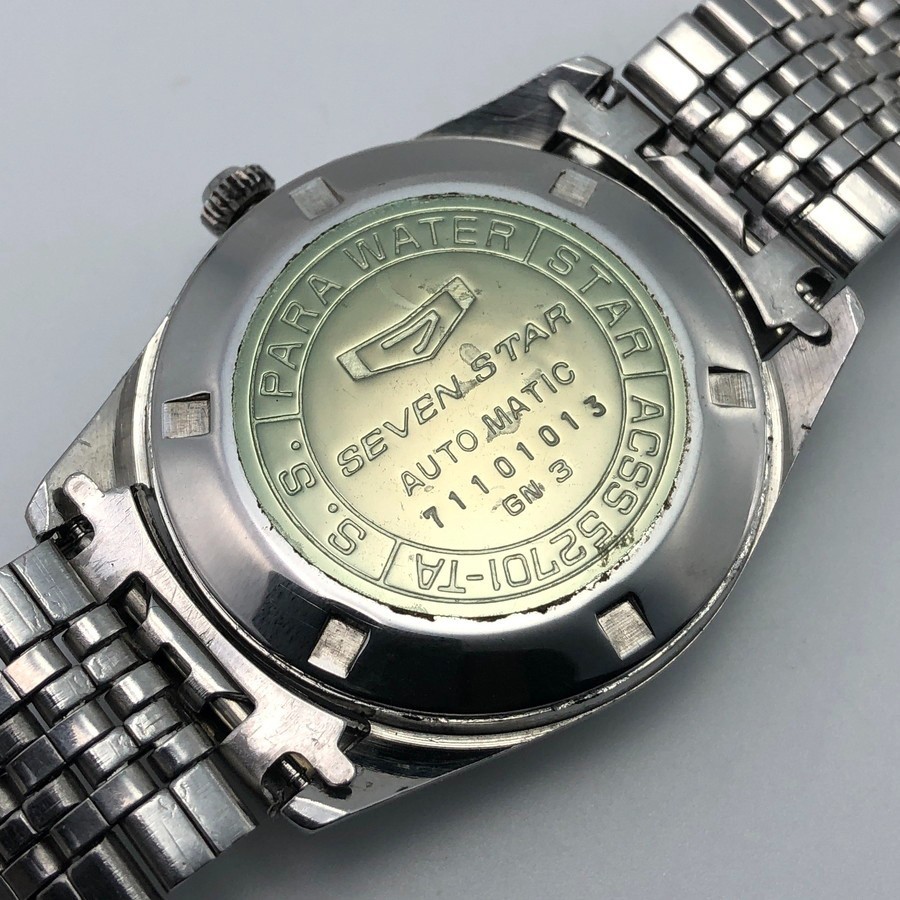 Vintage 1967 CITIZEN SEVEN STAR Deluxe 7 Blue Chapter Ring Automatic Japan #2582