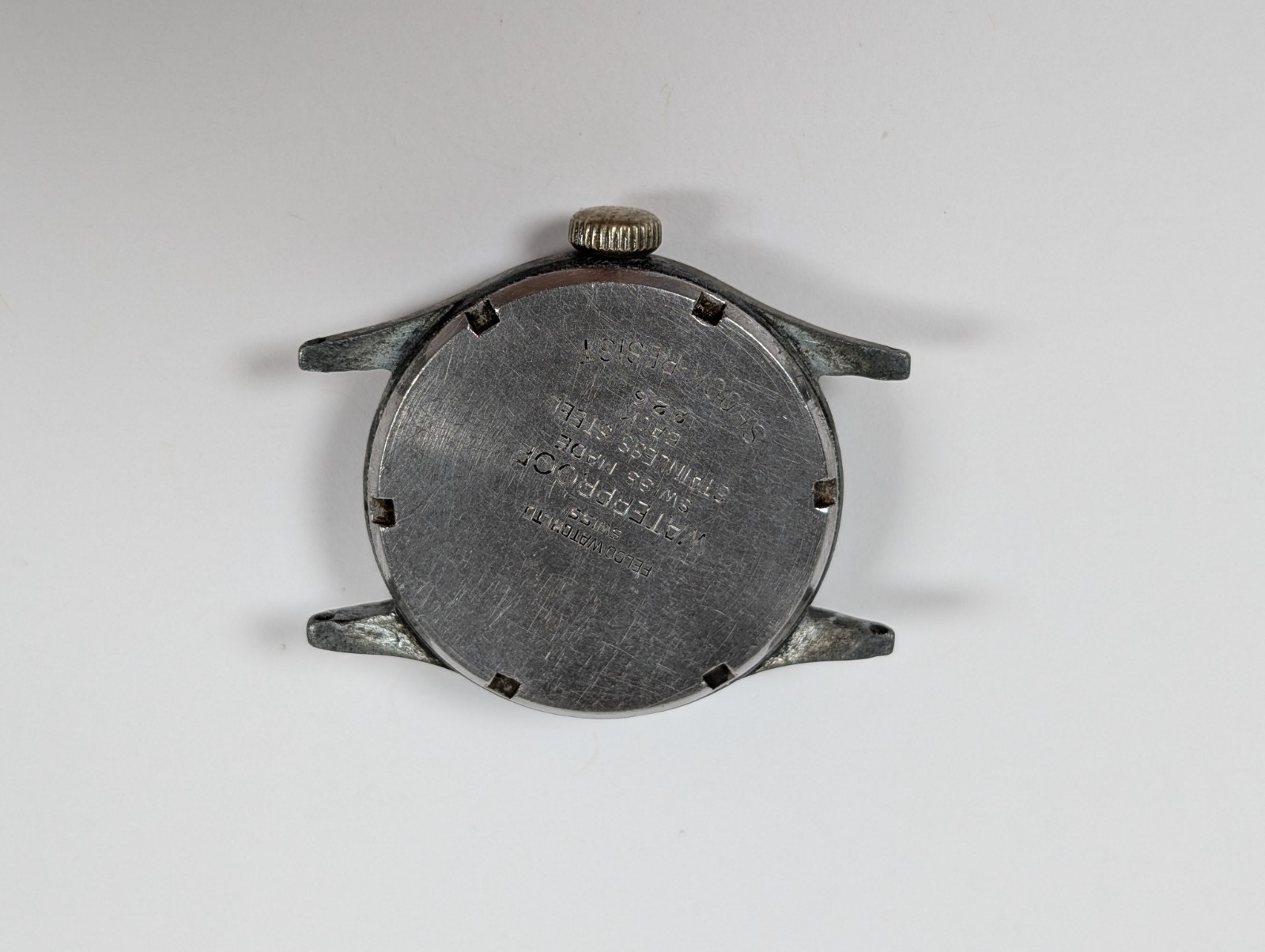 Vtg Felco Waterproof Military Field Watch Manual Wind 30mm Swiss 1940s RUNNING