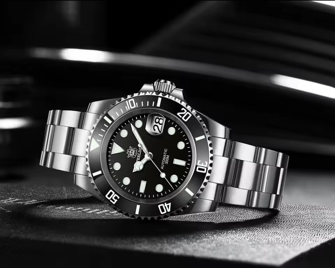 Steeldive Black SD1953 Seiko NH35 Automatic 300m Dive Watch Sapphire With Box