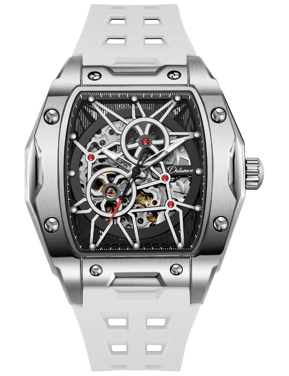 Tonneau Automatic Watch Men’s Hollow Skeleton 30M Waterproof Luminous