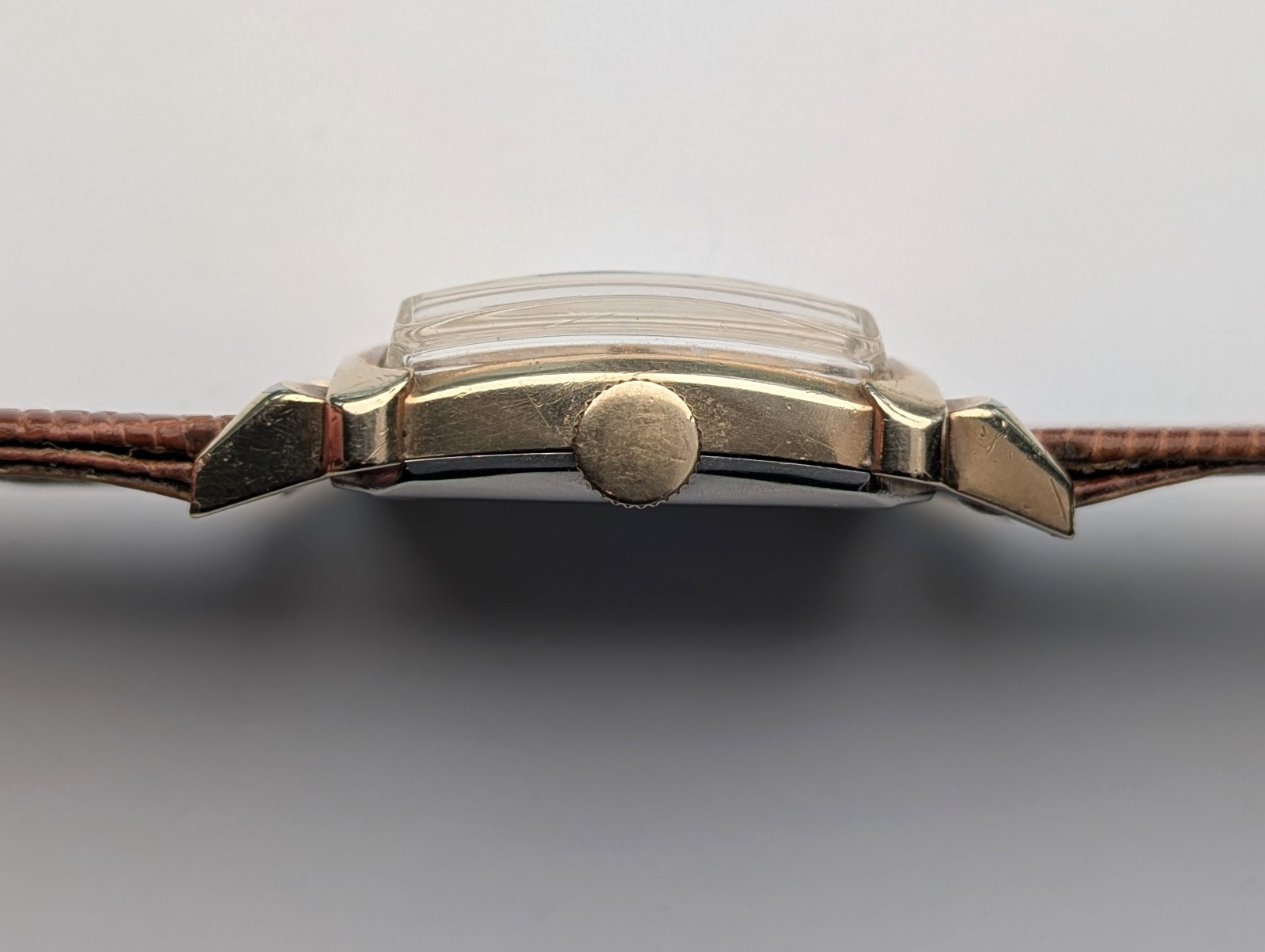 Vintage Wittnauer Revue 73 10K Gold Plated Art Deco Watch, 1950s, Running Well