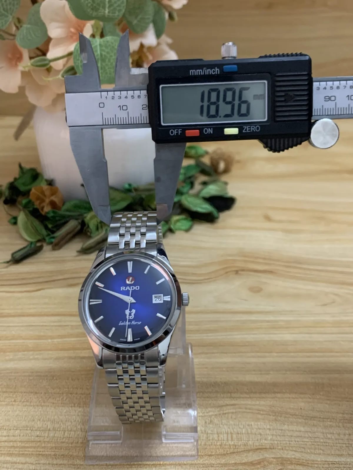 Automatic Rado Golden Horse Men’s Rare Blue Dial Swiss Wristwatch
