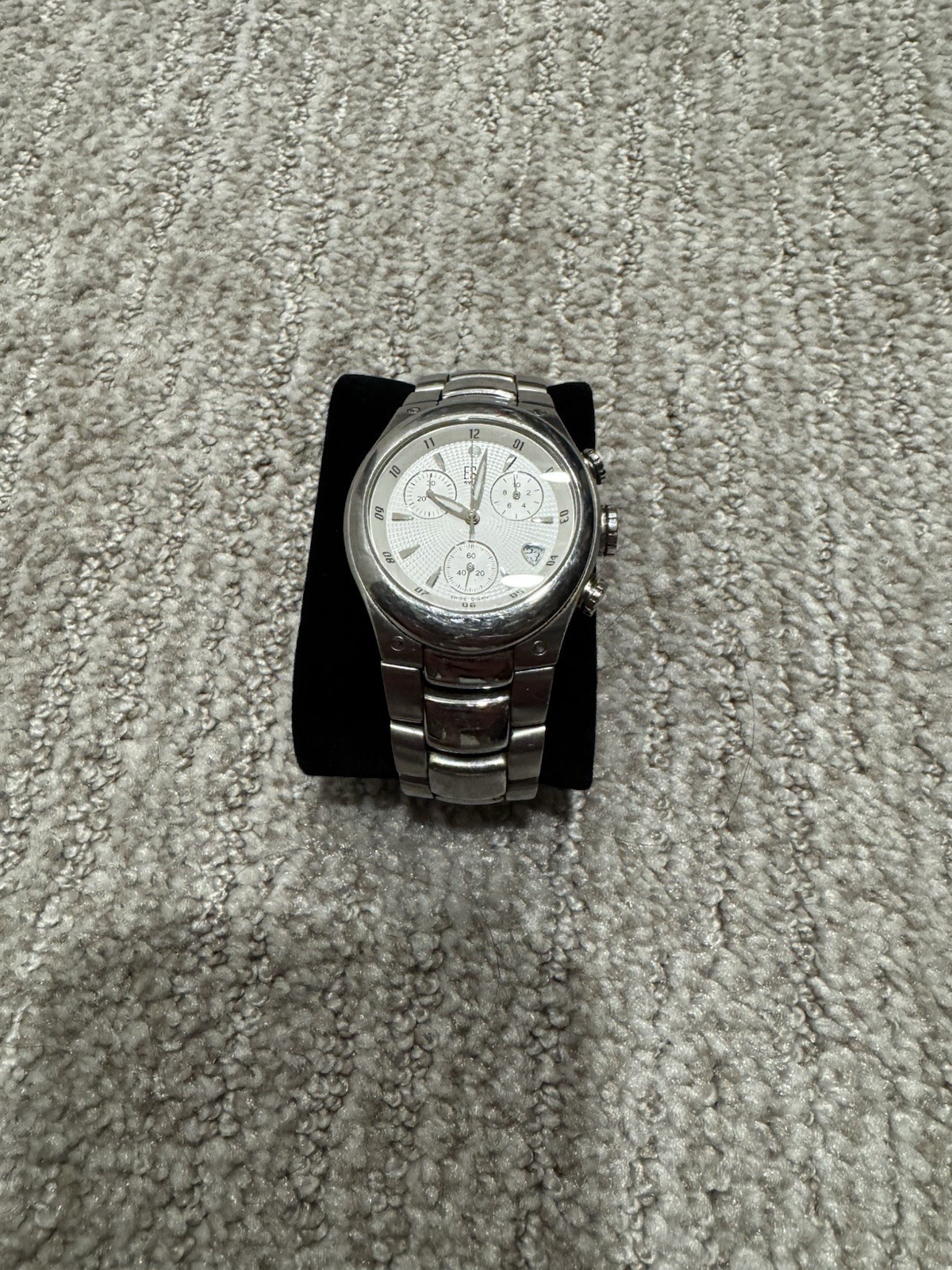 ESQ Men’s Quartz Chronograph Date Silver Tone Stainless Steel Watch