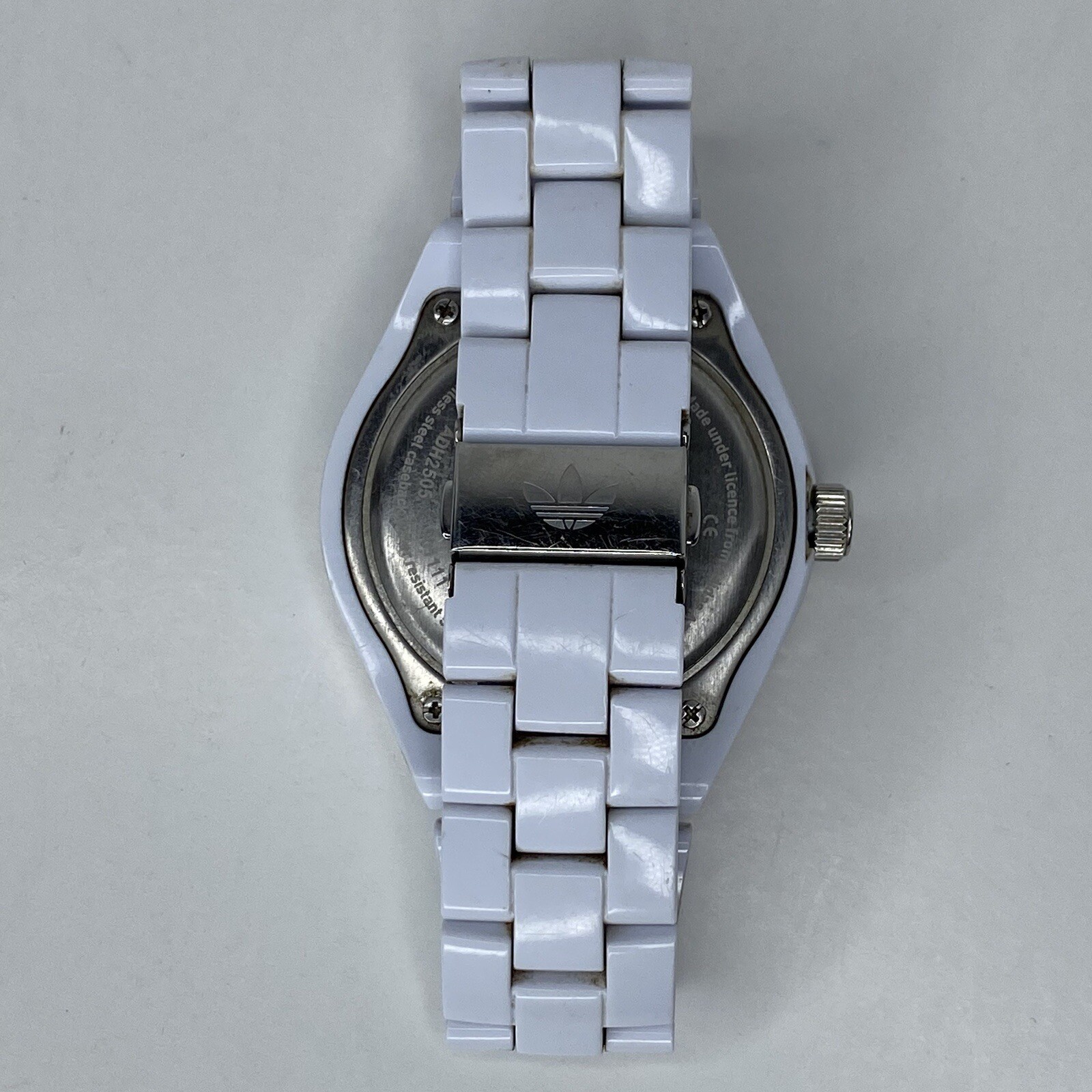 Adidas Cambridge Chronograph Watch White Polycarbonate 44mm Unisex ADH2505