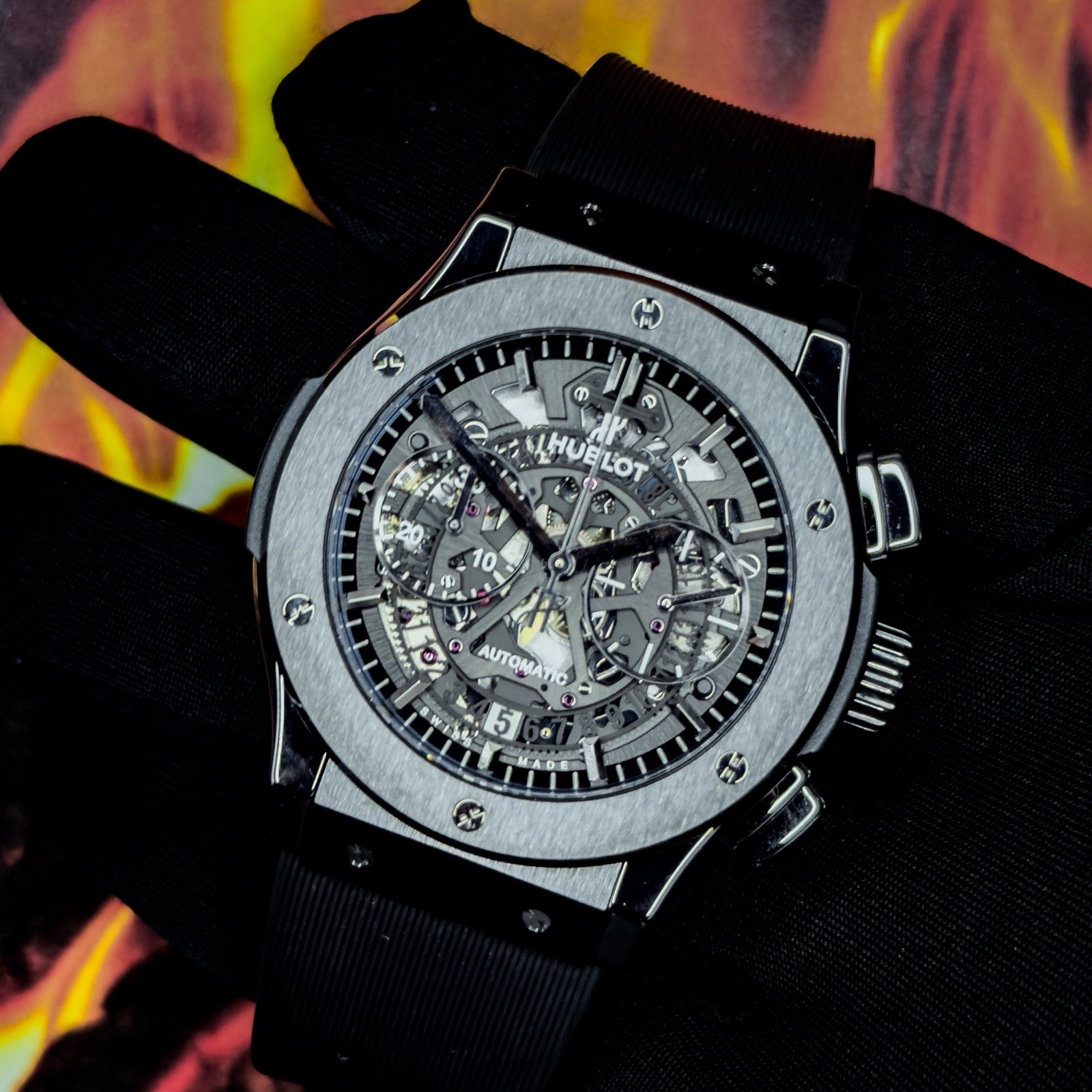 Hublot Classic Fusion Aerofusion Black Magic Skeleton 525.cm.0170.rx Box&Papers