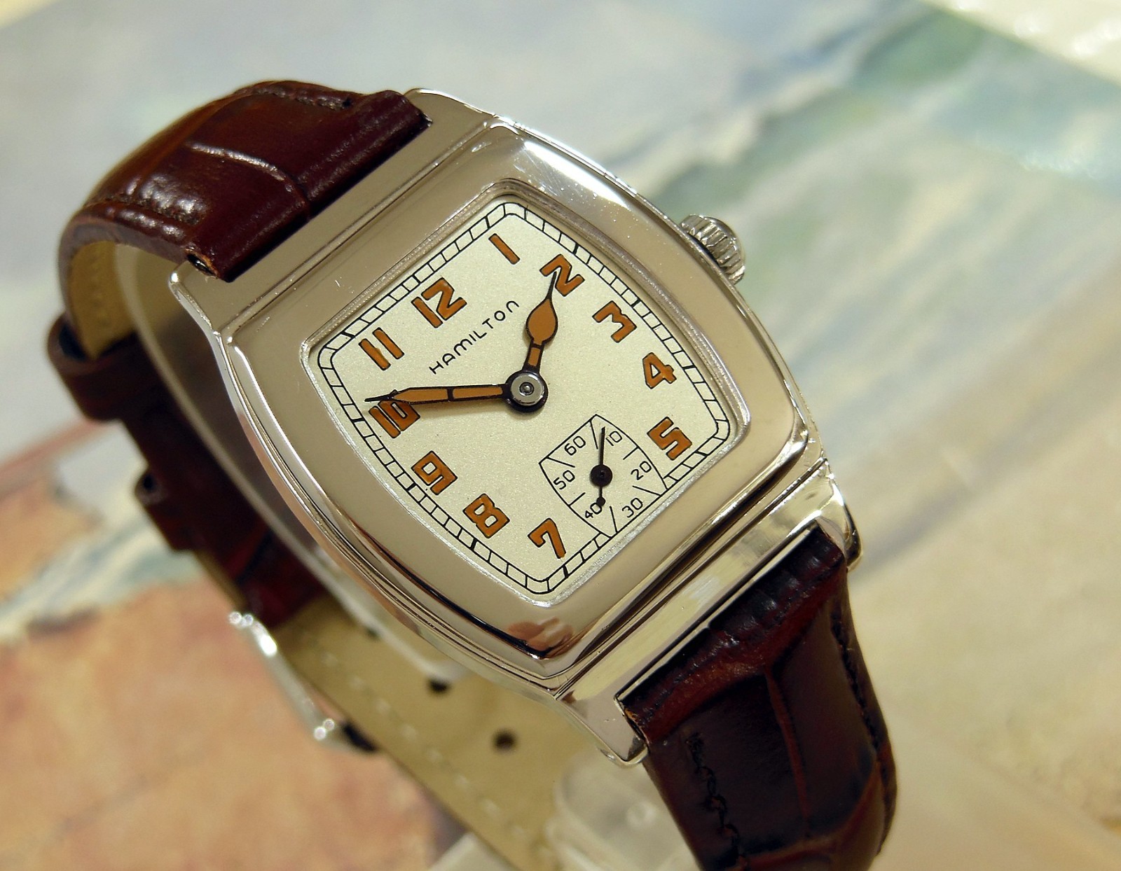 1930 Vintage HAMILTON RALEIGH, Stunning Silver Dial, Serviced, WARRANTY