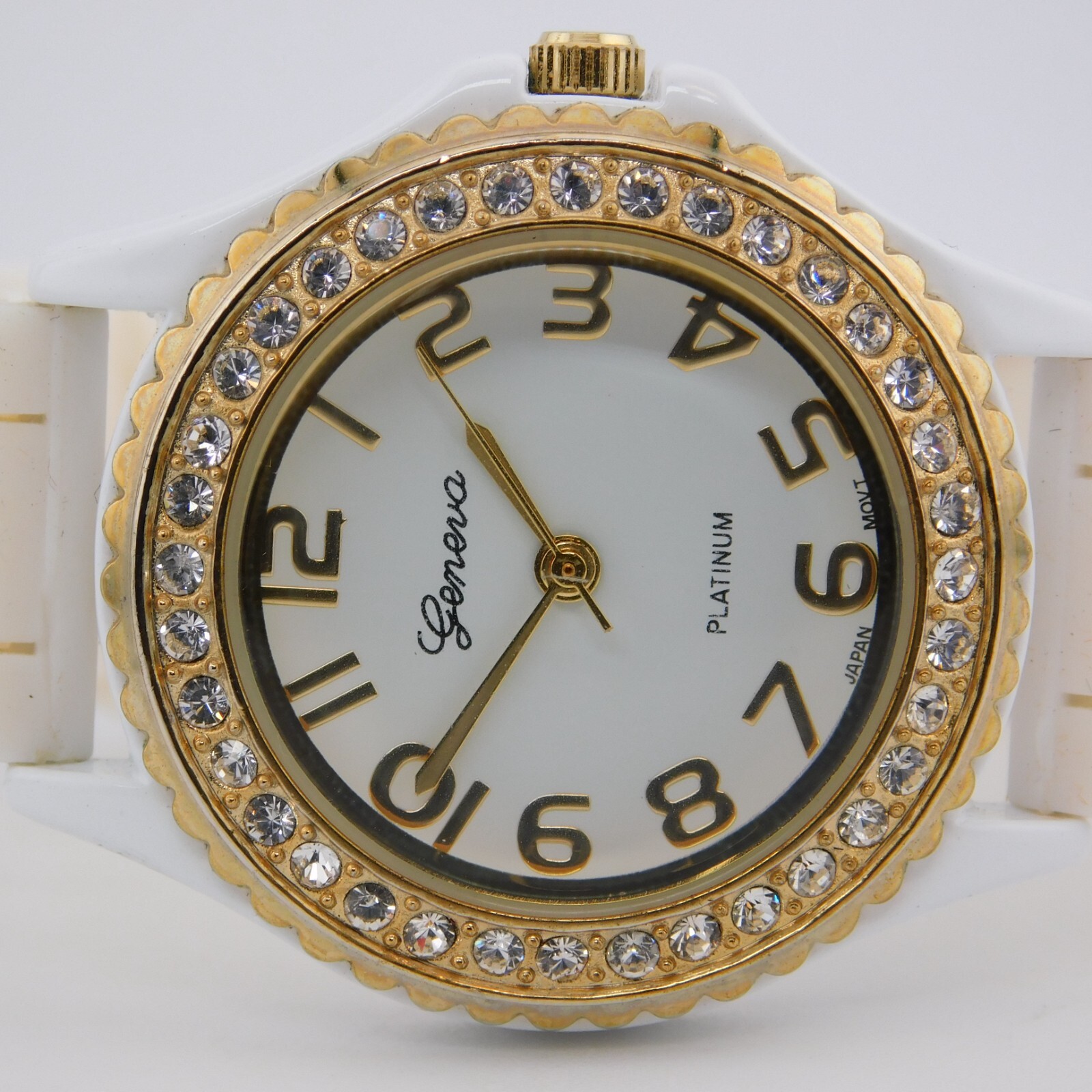 Geneva No:7805 White-Tone Quartz Analog Women’s Watch New Battery