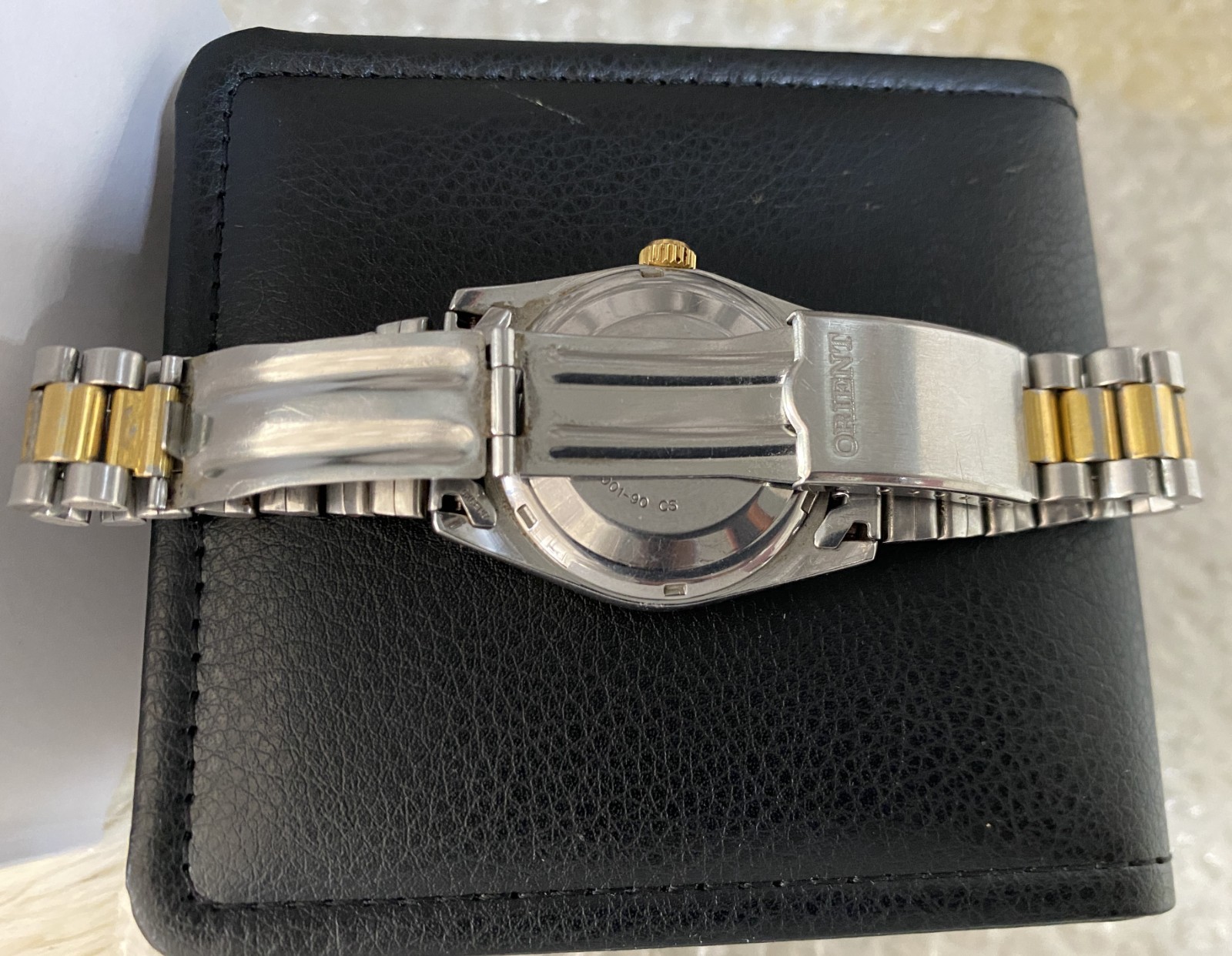 Orient President Automatic Day-Date White Dial Stainless Steel Gents Watch Rare