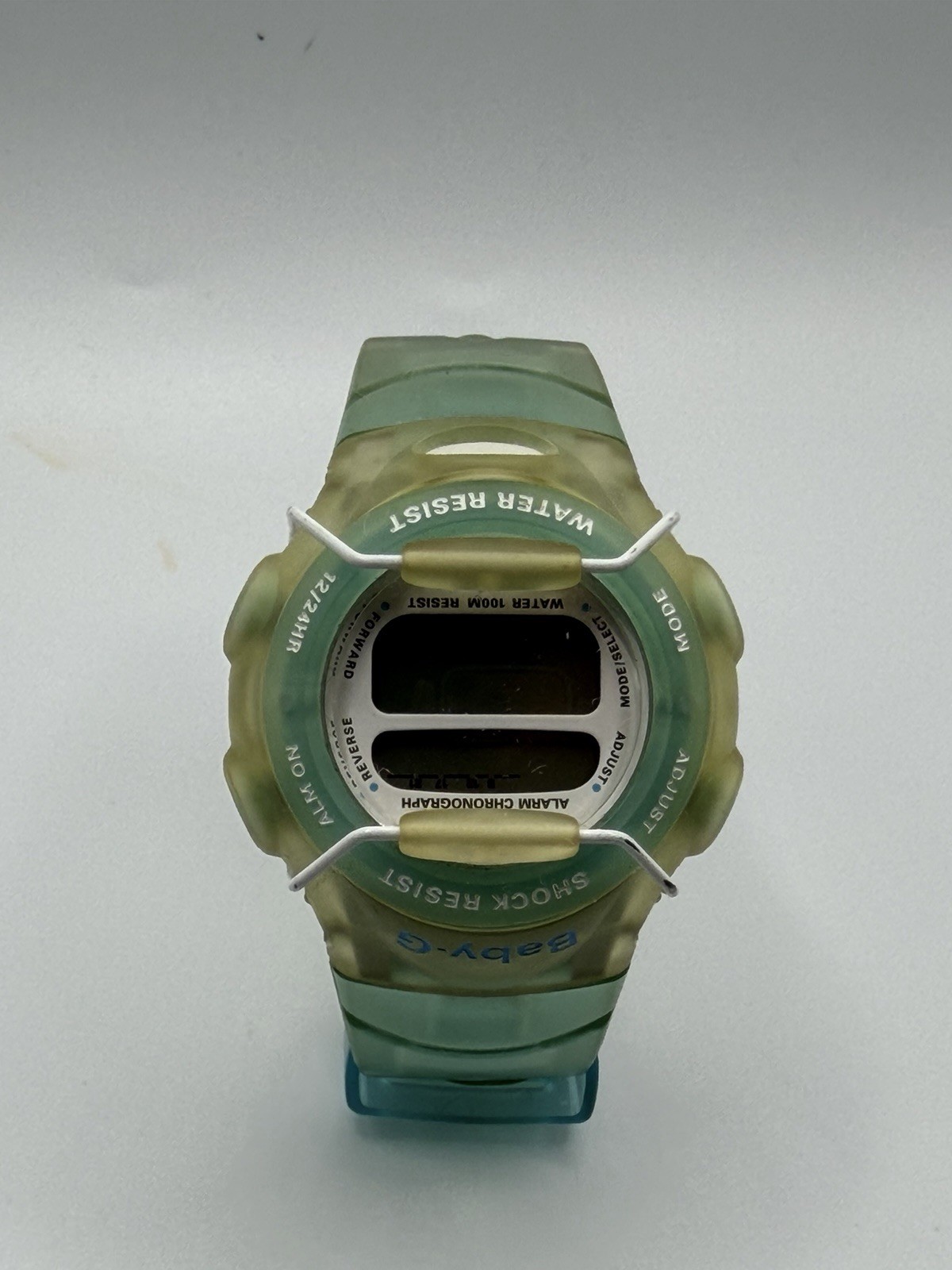 Vintage Casio Baby-G BG-142 1564 Digital Watch Green Translucent 10BAR
