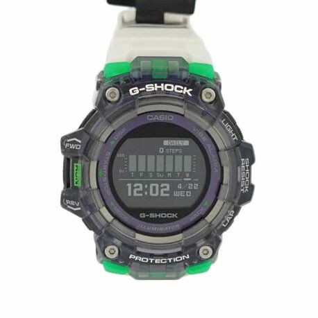CASIO G-SHOCK G-SQUAD GBD-100SM-1A7JF Digital Watch Clear Black Green Used Japan